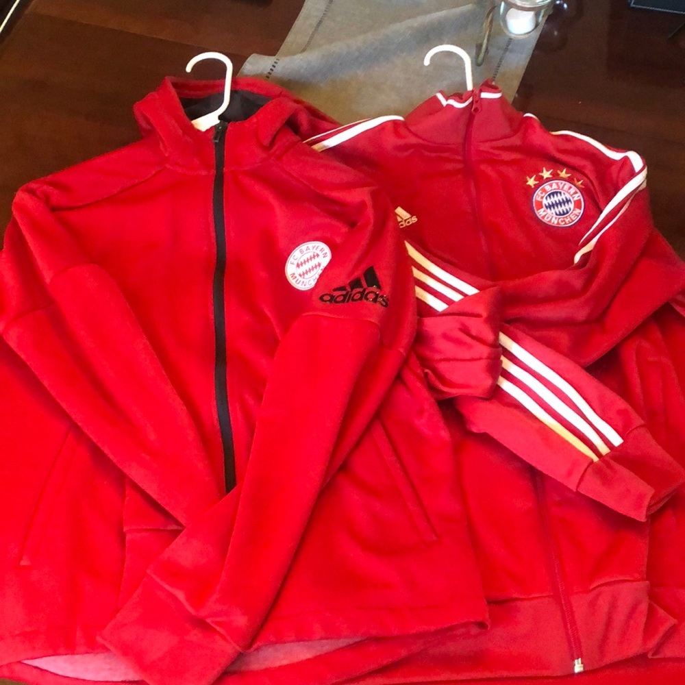 Adidas Fc Bayern Munchen warm up jackets lot of 2